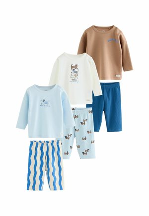 Next, BABY TOP AND WIDE LEG LEGGINGS SET 6 PIECE 3 PACK SET - Leggings – byxor - blue dog print