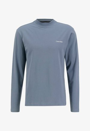 MICRO LOGO LS MOCK NECK - Long sleeved top - blau