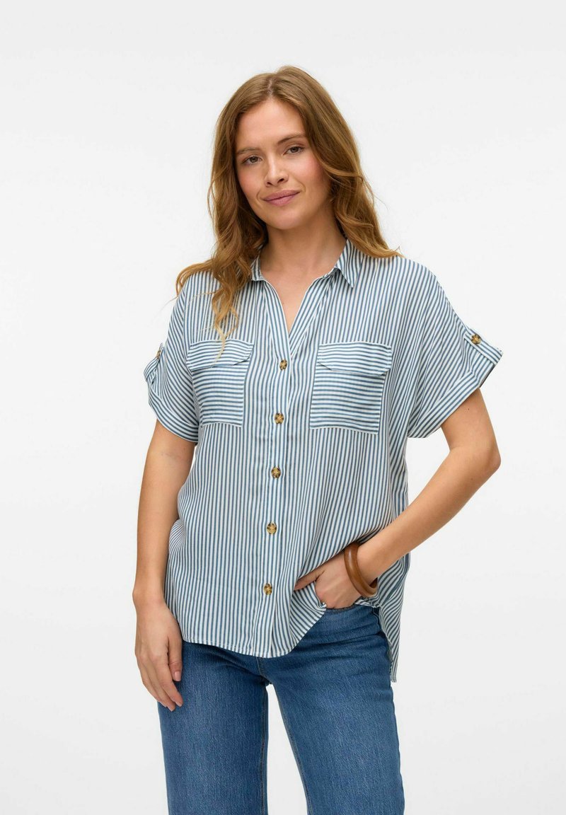 Vero Moda VMBUMPY NOOS - Nööpidega pluus - stormy weather