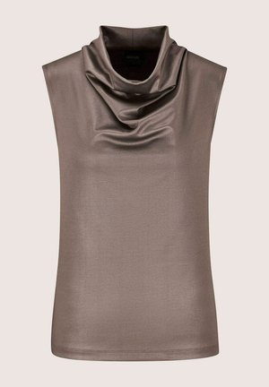 MADELEINE, MADELEINE SHIRT ÄRMELLOS MIT WASSERFALLKRAGEN - Bluse - cappuccino