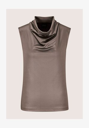 MADELEINE, MADELEINE SHIRT ÄRMELLOS MIT WASSERFALLKRAGEN - Bluse - cappuccino