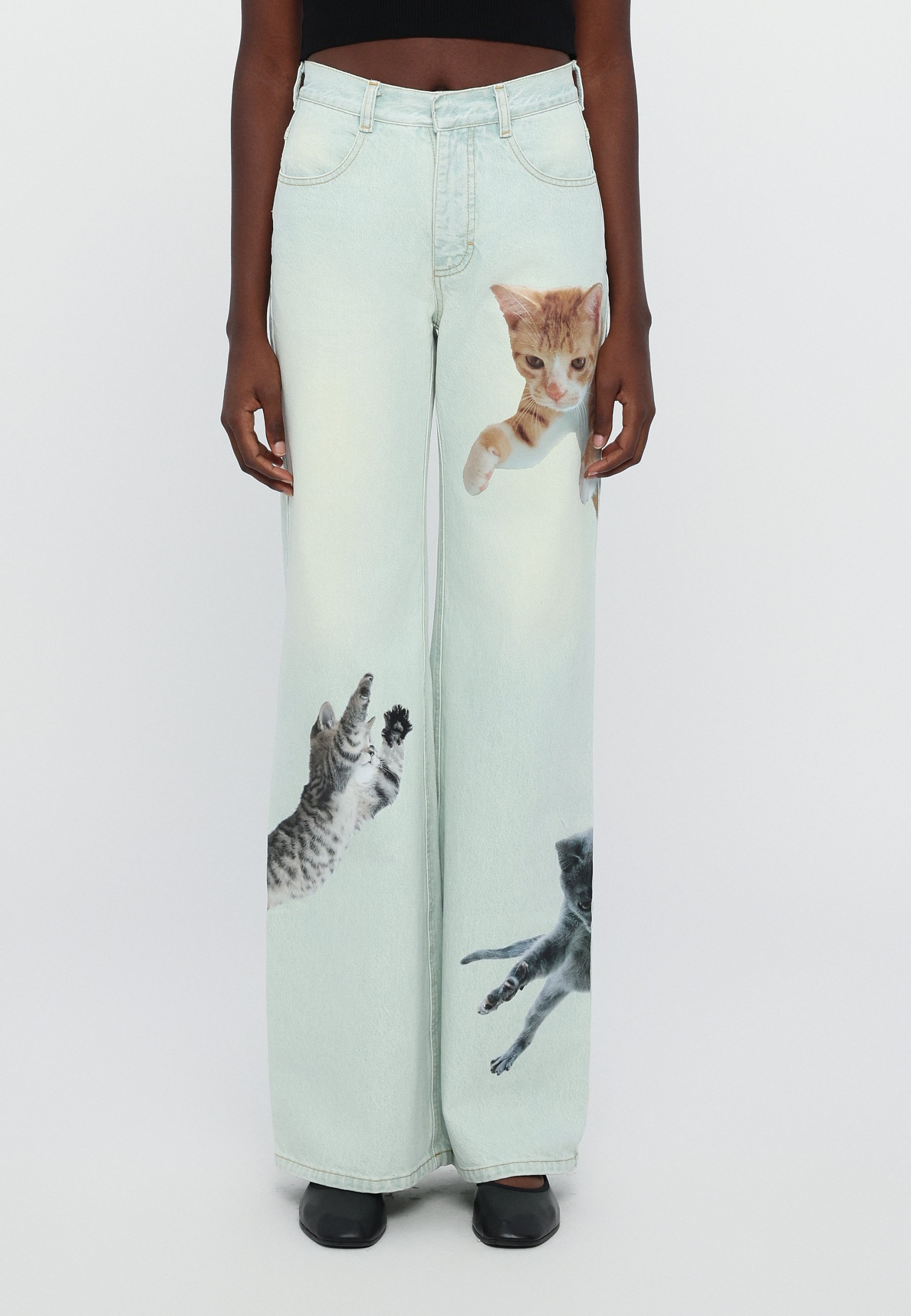 Ksenia Schnaider CATS - Jeansy Straight Leg/moonwashed