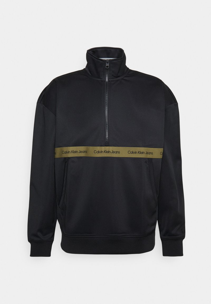 Herren Kapuzenpullover | Calvin Klein Jeans CONTRAST TAPE HALF ZIP TRACK UNISEX Sweatshirt black/schwarz - ZV67037 Herren Kapuzenpullover | Calvin Klein Jeans CONTRAST TAPE HALF ZIP TRACK UNISEX Sweatshirt black/schwarz - ZV67037