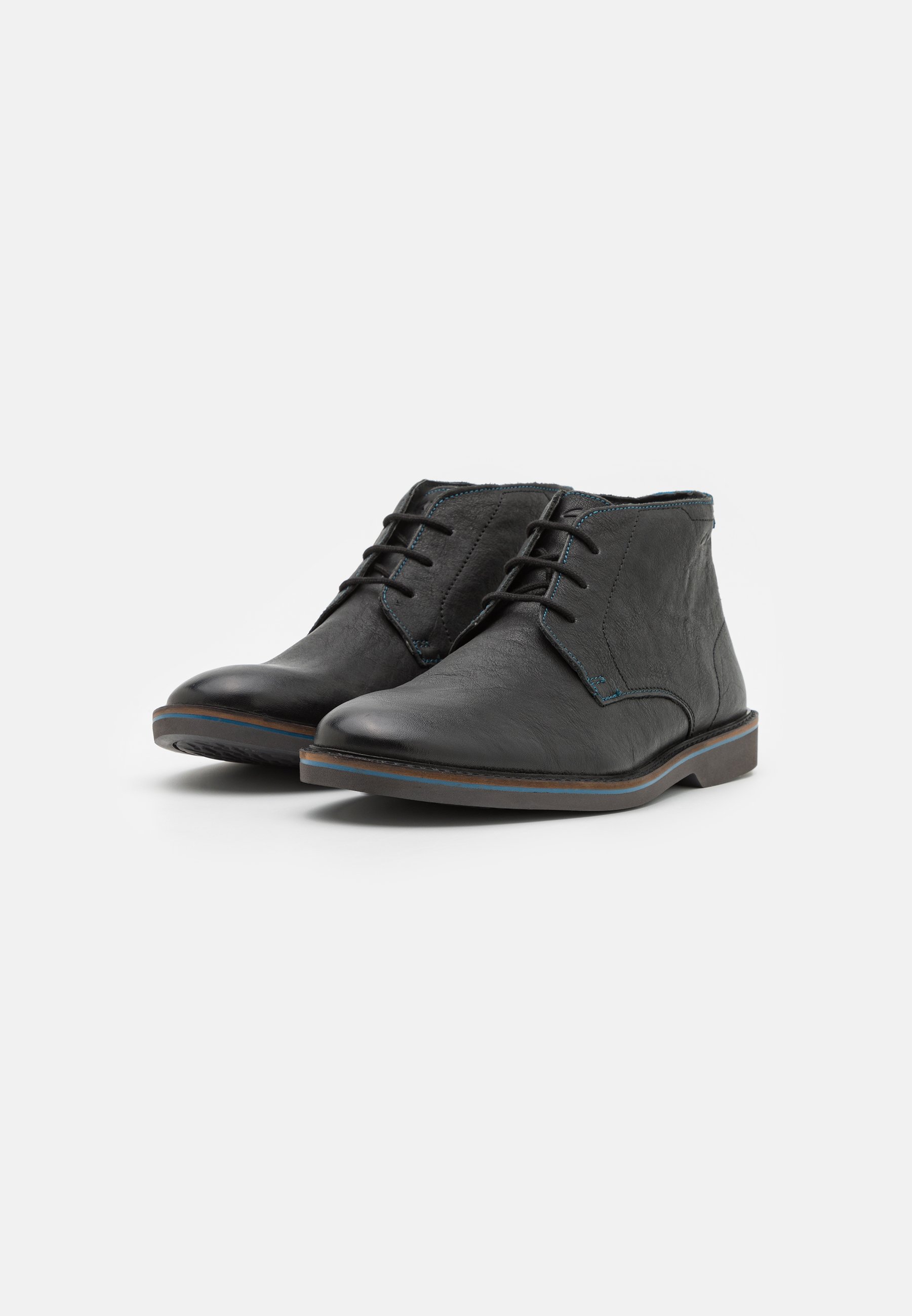 Clarks ATTICUSLT MID - Sportieve veterschoenen - black/zwart - Zalando.nl