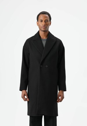DOUBLE BREASTED - Mantel - black