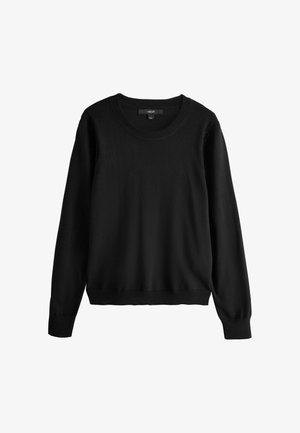 Next, REGULAR FIT - SOFT TOUCH LONG SLEEVE CREW NECK JUMPER . - Svetrík - black