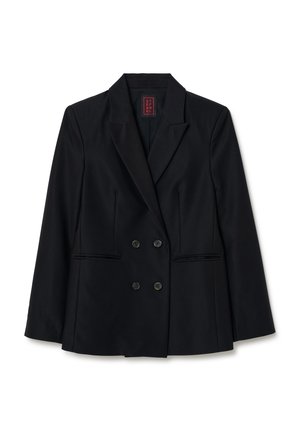Stefanel SOLID DOUBLE BREASTED  - Blazer - black