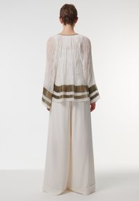 Leem PLEATED CONTRAST STRIPED - Blouse - white