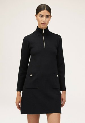CON ZIP - Strickkleid - nero