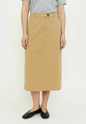 VESNY MIDI - Fustă în formă de A - travertine