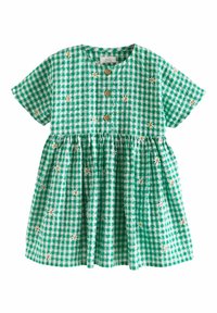 Next Nappali ruha - green embroidered daisy