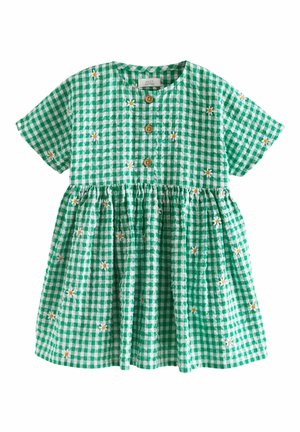 Next Vapaa-ajan mekko - green embroidered daisy