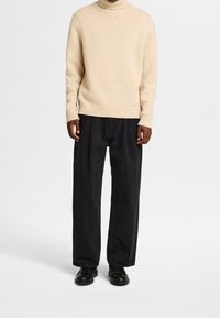 Selected Homme Löst sittande jeans - black denim