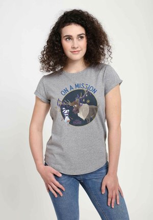 Henry Tiger FROZEN ON A MISSION - Camiseta estampada - melange grey