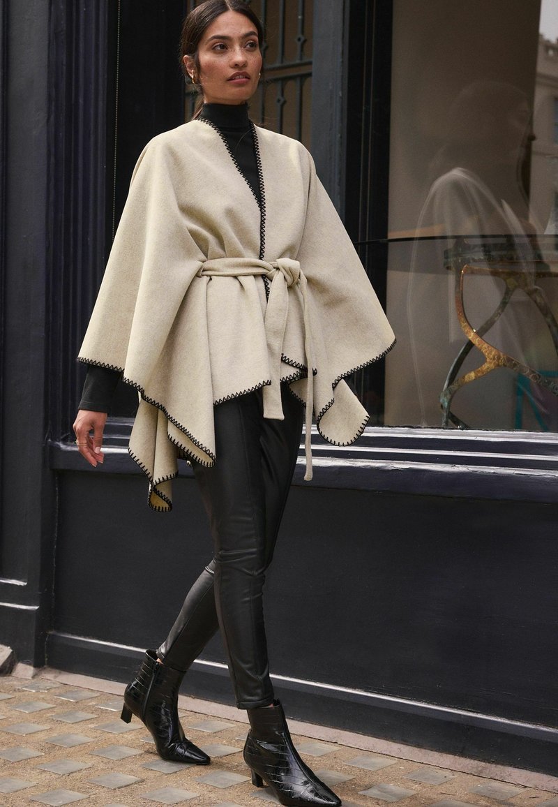 Next WHIPSTITCH - Köpeny - oatmeal black