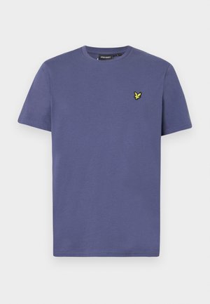 Light purple cotton t-shirt with short sleeves, crew neckline, and a small yellow embroidered logo on the chest.