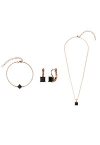 MYC Paris PARURES SIMPLE SQUARE SET - Ohrringe - couleur or rose/noir