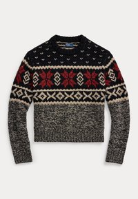 SNOWFLAKE-MOTIF WOOL CREWNECK SWEATER - Pulóver - black multi