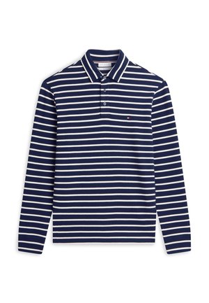 Tommy Hilfiger, LS WAFFLE REG POLO - Langarmshirt - carbon navy/ivory petal