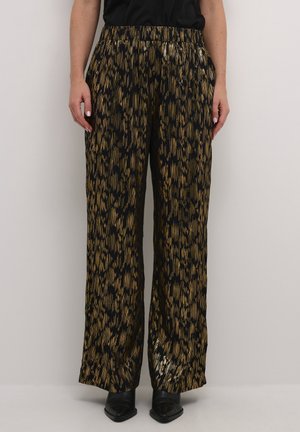 CUMALIN - Trousers - black w gold