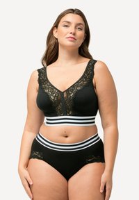 Ulla Popken STRIPE - Topp - black