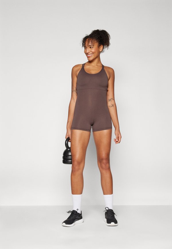 SHORT WORKOUT JUMPSUIT - Gym suit - tabacco4