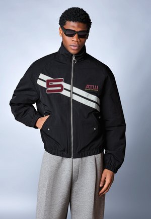 PRINTED ZIP-UP - Bluză de trening - black