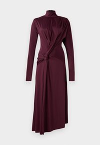 TWIST DETAIL HIGH NECK MIDI DRESS - Jerseykleid - merlot