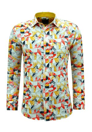 STRIJKVRIJ LANGE MOUWEN SLIM FIT PRINT - Overhemd - geel