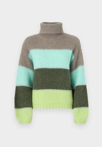 YASLICO ROLL NECK  - Džemperis - lettuce green/multicolour