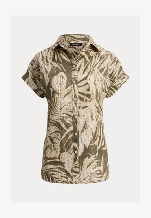 Lauren Ralph Lauren Petite, RELAXED FIT PRINT SHORT-SLEEVE SHIRT - Chemise - olive multi