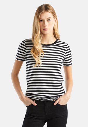 United Colors of Benetton CREW NECK STRIPED - Camiseta estampada - black