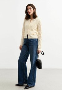 New Look - CREAM OPEN KNIT BUTTON DETAIL CARDIGAN - Gilet - cream Image miniature 1