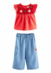Next STRAWBERRY AND SET - REGULAR FIT - Avar lõikega teksad - red