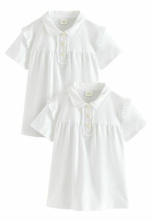 Next, REGULAR FIT - STRETCH FRILL SHOULDER SCHOOL POLO 2 PACK  - Poloshirts - white