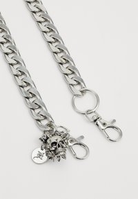 Ed Hardy SKULL ROSE FLOWER CUSTOM CAST SKULL CHARM HEAVY LINK WALLET CHAIN UNISEX - Porta-chaves - silver-coloured