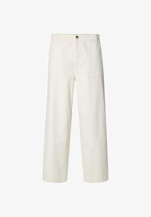 Selected, JEANS WIDE LEG HOTEL AMOUR EGRET - Jeans Relaxed Fit - bianco