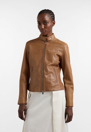 TRAFORATA - Kožená bunda - marrone screziato