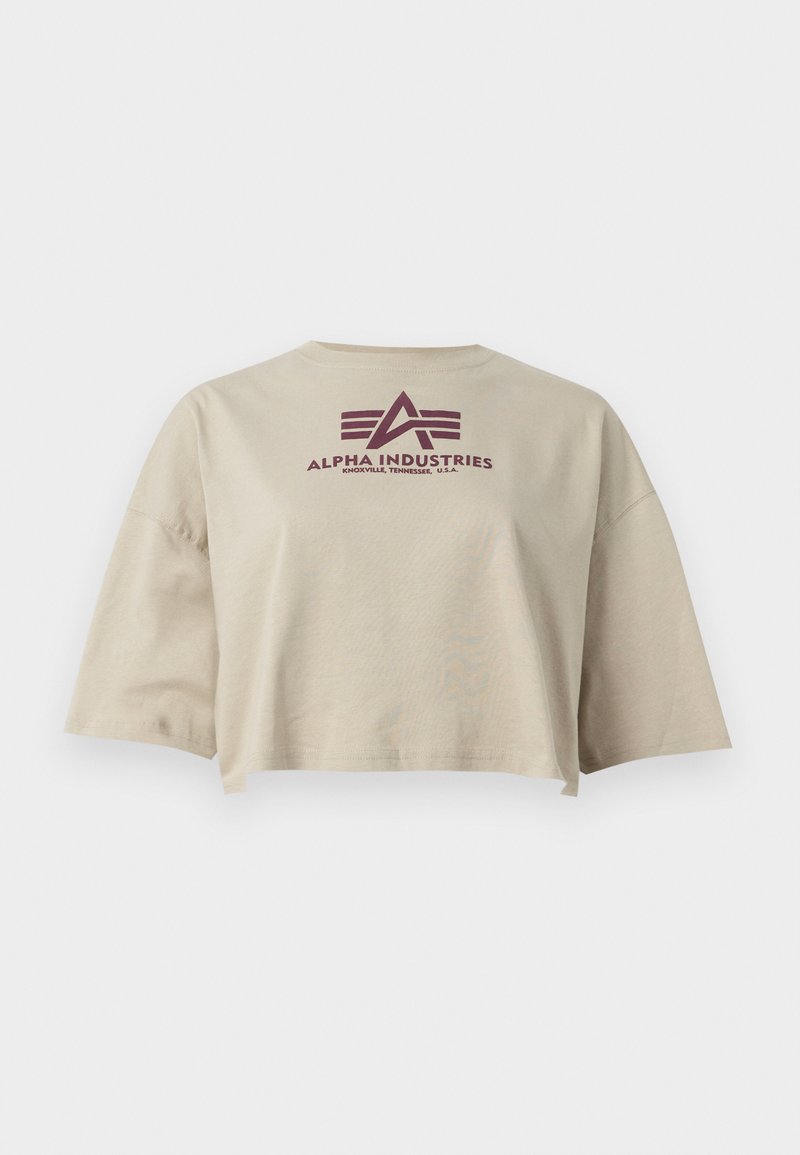 alpha industries T-shirt print beige