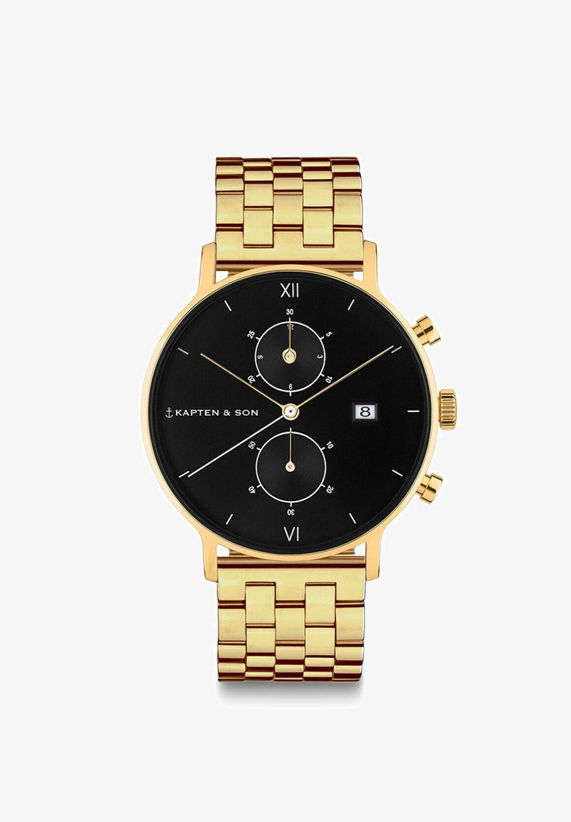 Kapten & Son SMALL - Chronograph - gold coloured black