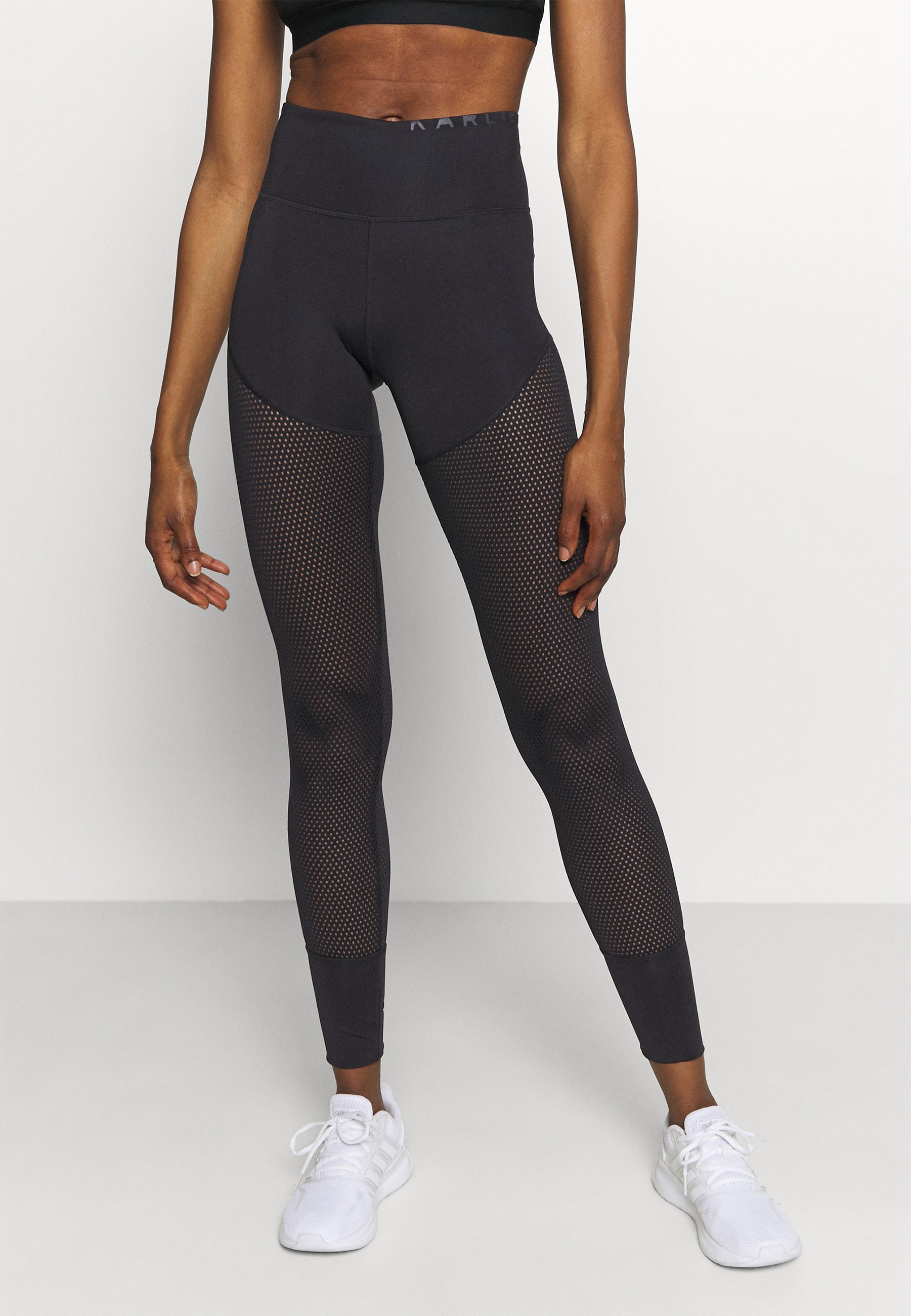 adidas Performance KARLIE KLOSS MESH HIGH-WAIST LONG LEGGINGS - Legging -  black/Zwart - Zalando.nl