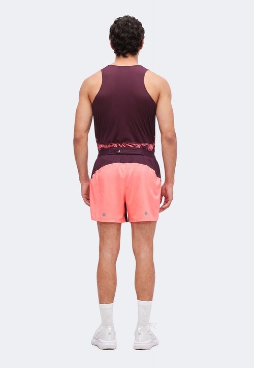 ASICS FUJITRAIL ALL OVER PRINT SHORT - Sports shorts - blazing coral/dark aubergine — foto 3