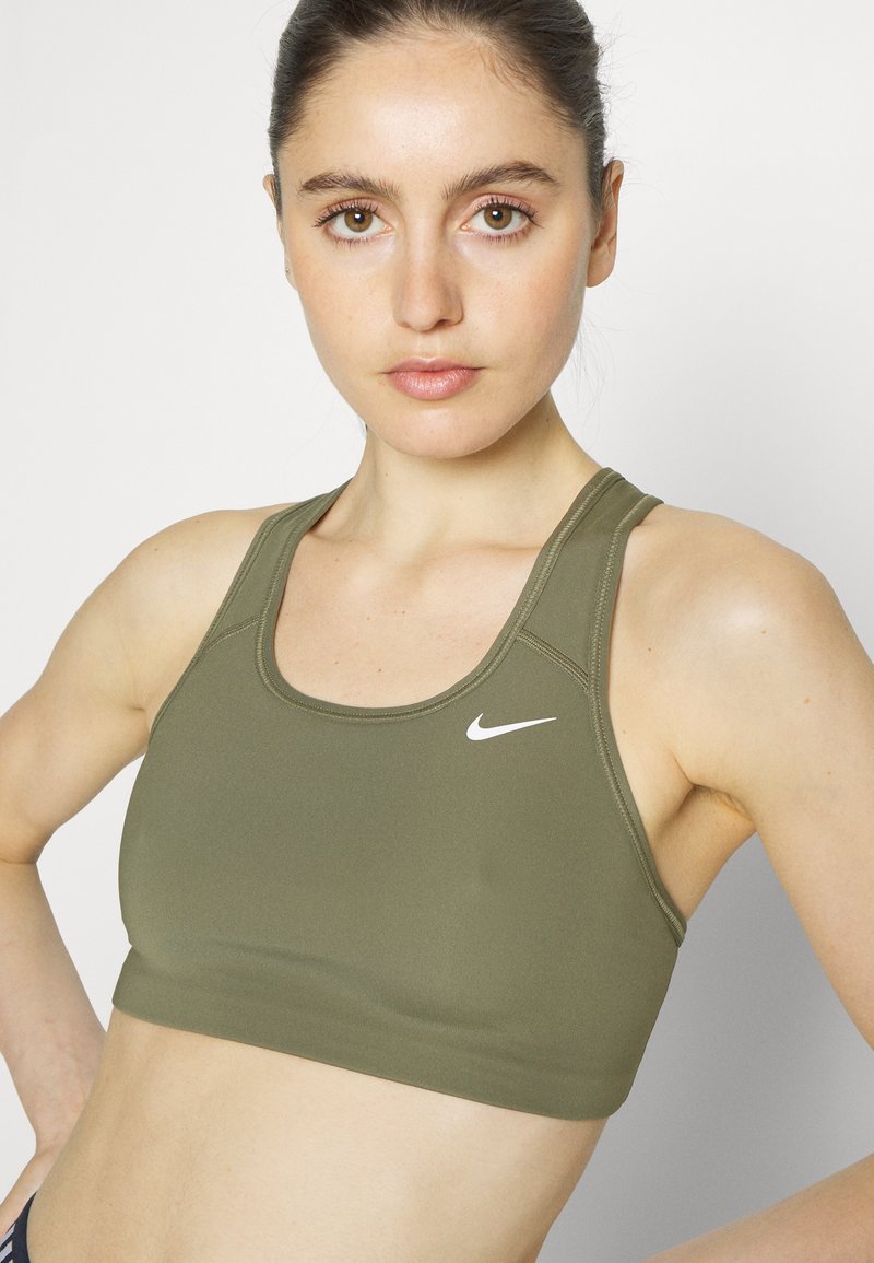 Nike Performance BRA Medium Support Sports Bra Medium Olive/white/khaki