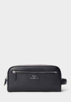 Polo Ralph Lauren PEBBLED LEATHER TRAVEL CASE - Toalettmappe - black