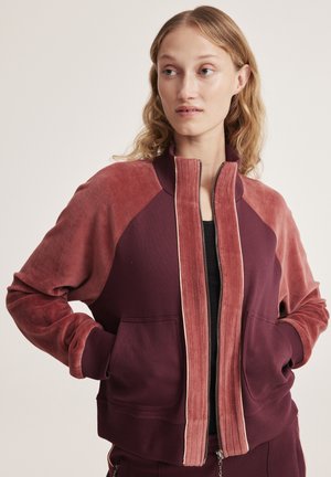 GRACE - Sweater met rits - brown plum