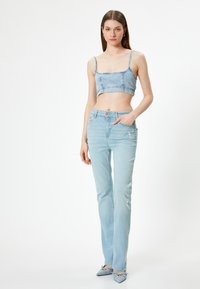Koton VICTORIA - Flared-farkut - light blue