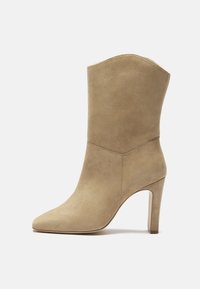 LEATHER - Kõrge kontsaga saapad - beige