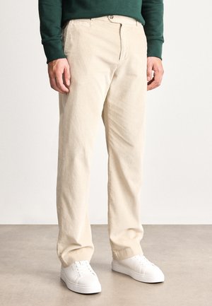 STRAIGHT FIT PANTS - Stoffhose - putty