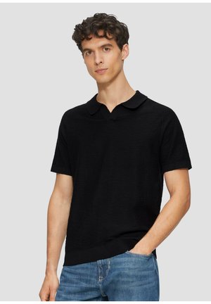 MIT MUSTER - Poloshirt - schwarz