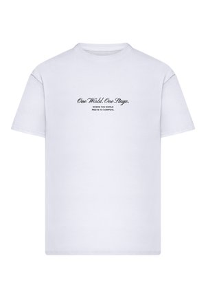 Mister Tee, ONE WORLD ONE STAGE OVERSIZE TEE - Tričko s potlačou - white